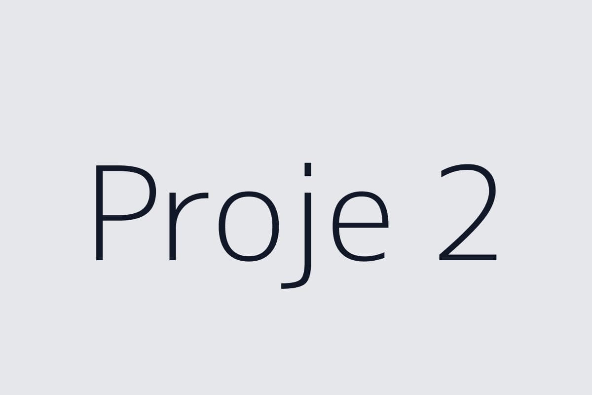 Proje 2
