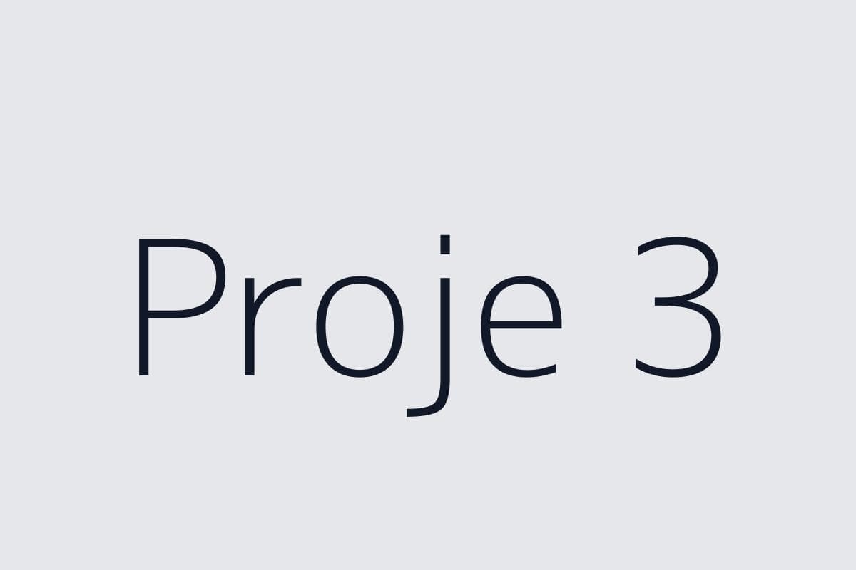 Proje 3