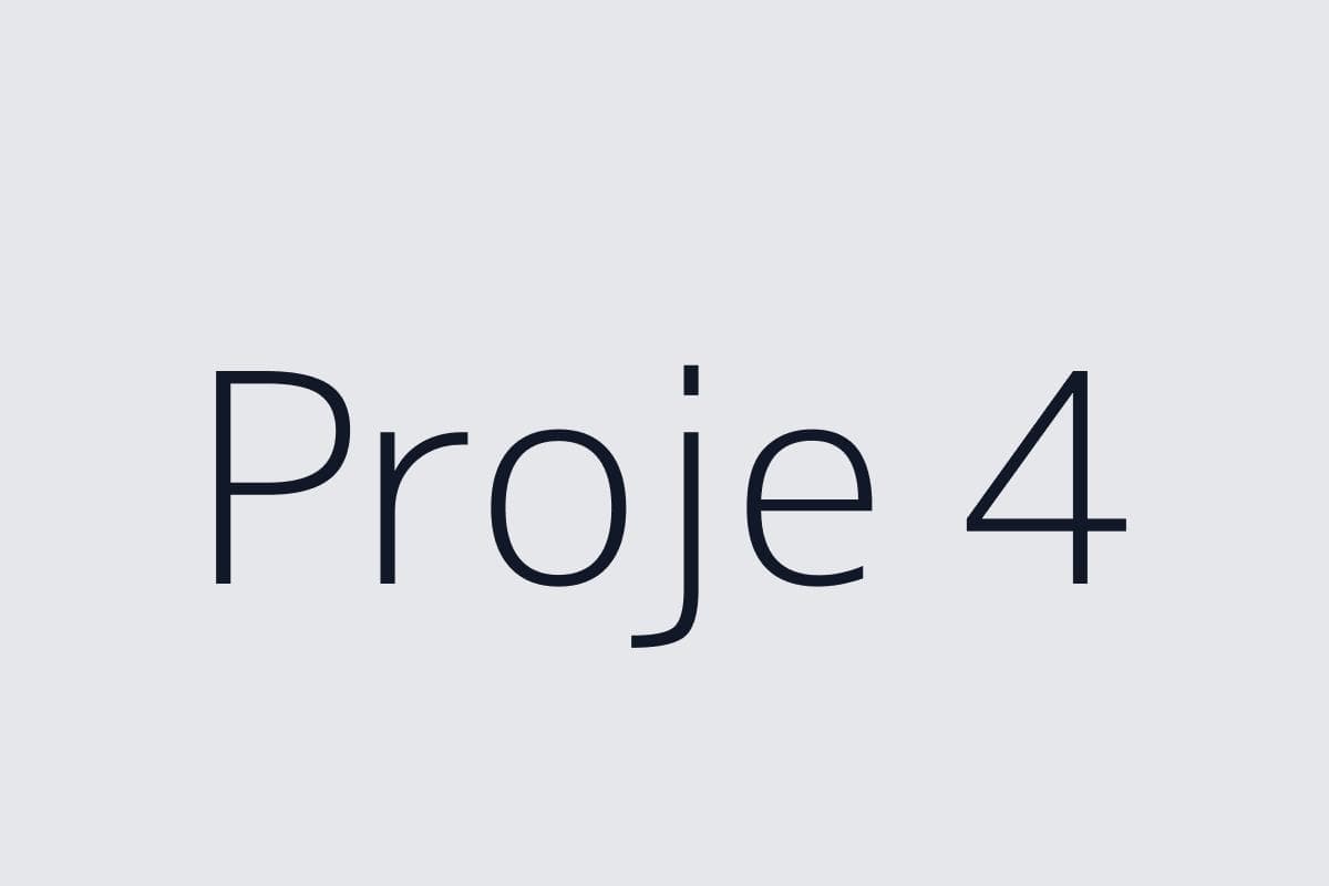 Proje 4